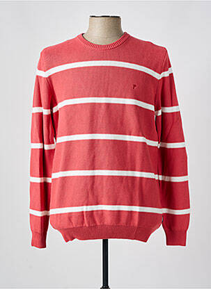 Pull col rond manches longues rouge PIONEER homme