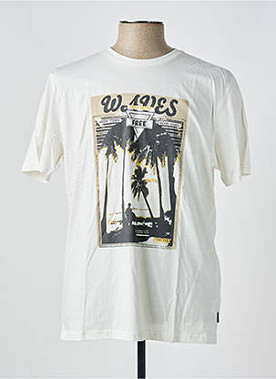 T-shirt coupe cintrée manches courtes blanc PIONEER homme
