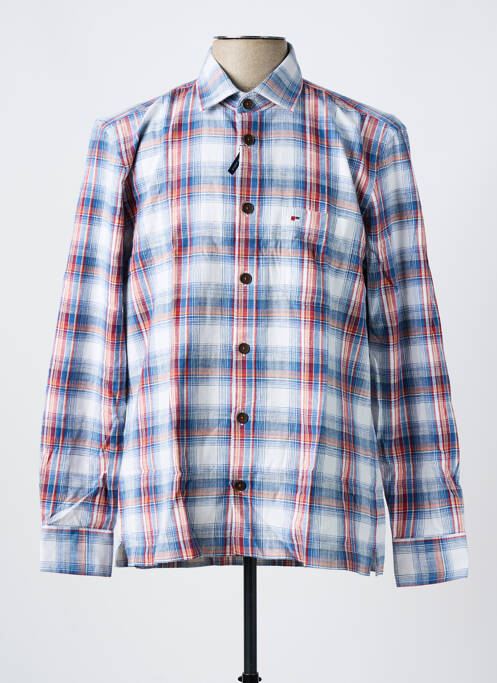 Chemise manches longues bleu JUPITER pour homme