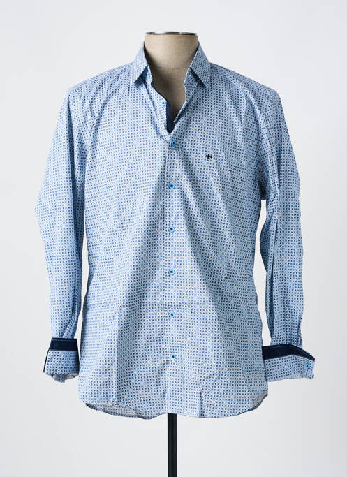 Chemise manches longues bleu JUPITER pour homme