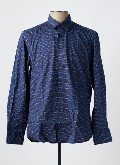 Chemise manches longues bleu JUPITER pour homme