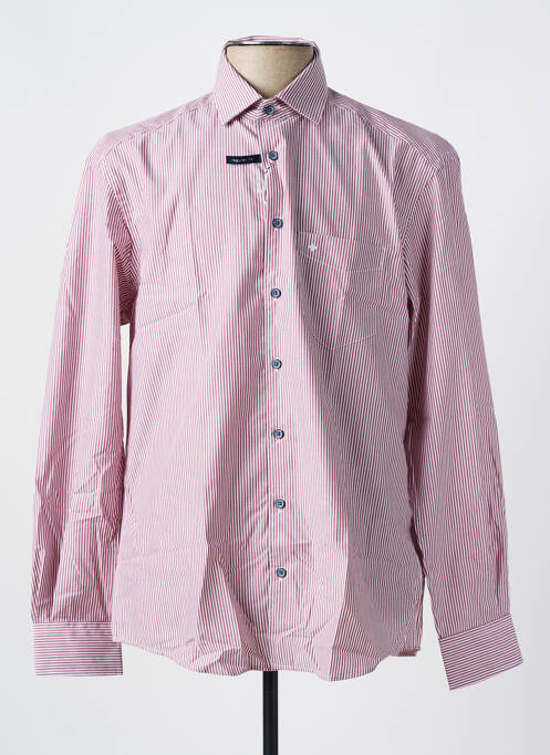 Chemise manches longues rouge JUPITER pour homme