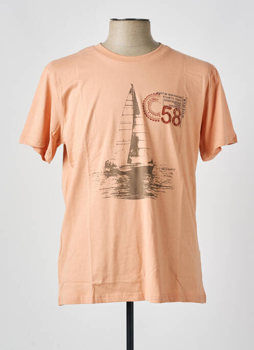 T-shirt orange JUPITER pour homme