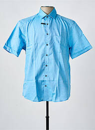Chemise manches courtes coupe droite bleu JUPITER homme