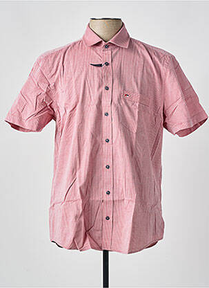 Chemise manches courtes coupe droite rouge JUPITER homme