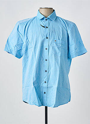 Chemise manches courtes coupe droite bleu JUPITER homme