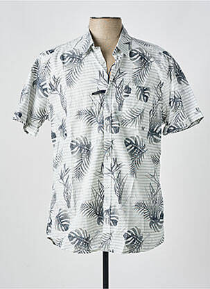 Chemise manches courtes imprimé fantaisie blanc PIONEER homme