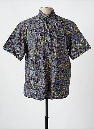 Chemise manches courtes imprimé fantaisie bleu JUPITER homme