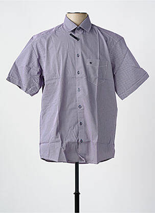 Chemise manches courtes imprimé fantaisie bleu JUPITER homme