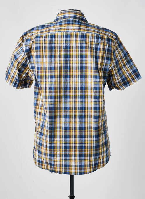 Chemise manches courtes imprimé carreaux bleu JUPITER homme