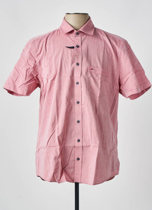 Chemise manches courtes coupe droite rouge JUPITER homme