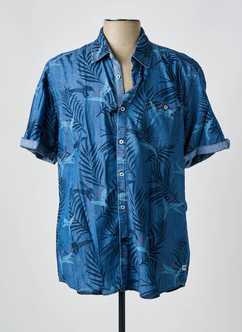 Chemise manches courtes bleu PIONEER pour homme