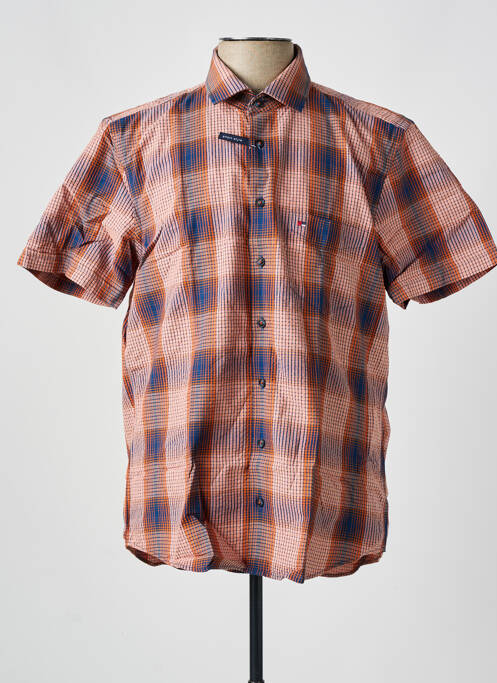 Chemise manches courtes orange JUPITER pour homme