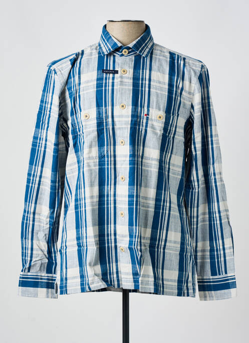 Chemise manches longues bleu JUPITER pour homme