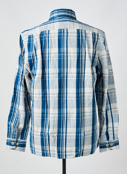 Chemise manches longues bleu JUPITER pour homme