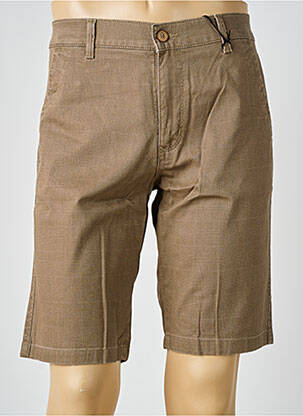 Bermuda stretch taille normale marron PIONEER homme