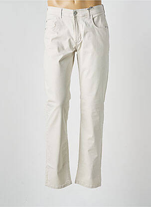 Pantalon droit stretch taille normale beige PIONEER homme