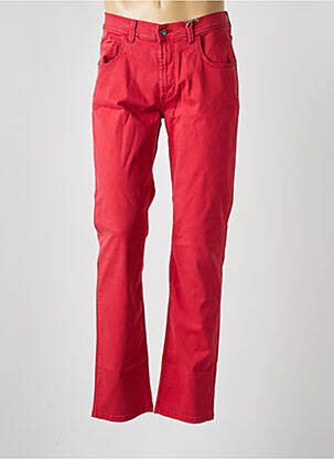Pantalon droit stretch taille normale rouge PIONEER homme