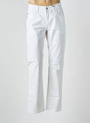 Pantalon droit stretch taille normale blanc PIONEER homme