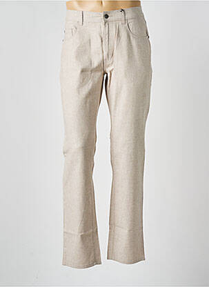 Pantalon droit tissage popeline taille normale beige PIONEER homme