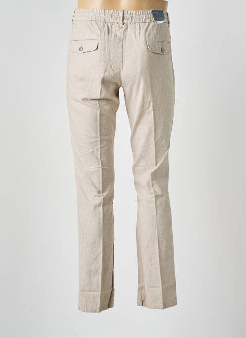 Pantalon slim tissage popeline taille normale beige PIONEER homme