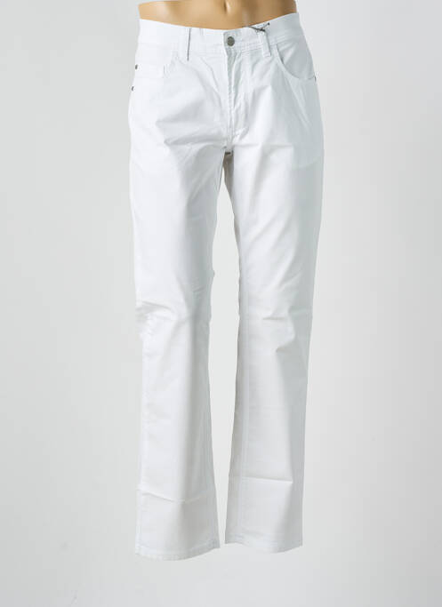 Pantalon droit stretch taille normale blanc PIONEER homme