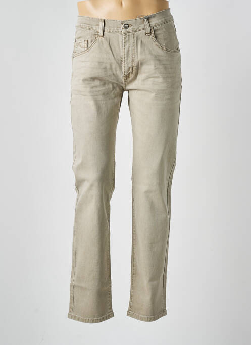 Jeans coupe slim beige PIONEER pour homme