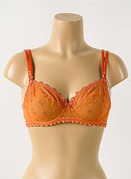 Soutien-gorge broderie haut soutien-gorge emboitant orange LISE CHARMEL femme