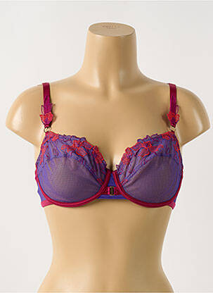 Soutien-gorge broderie violet LISE CHARMEL femme