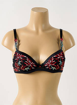 Soutien-gorge broderie haut soutien-gorge moulé noir LISE CHARMEL femme