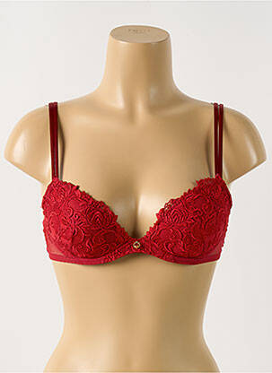 Soutien-gorge broderie haut soutien-gorge moulé rouge LISE CHARMEL femme