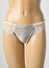 Tanga tissage satiné gris SIMONE PERELE femme