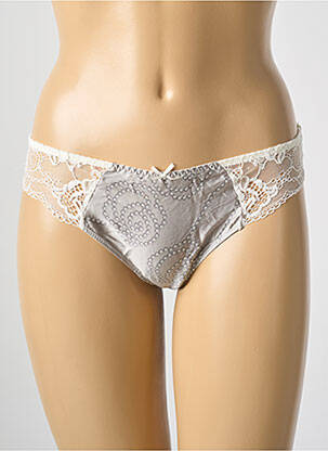 Tanga tissage satiné gris SIMONE PERELE femme