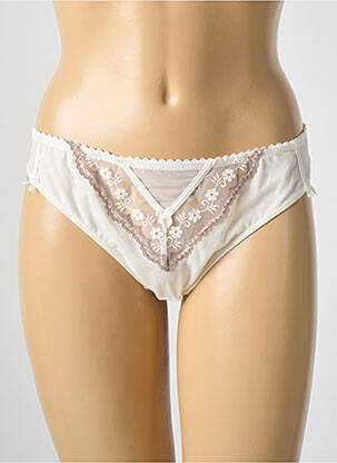 Tanga stretch beige PIEGE femme