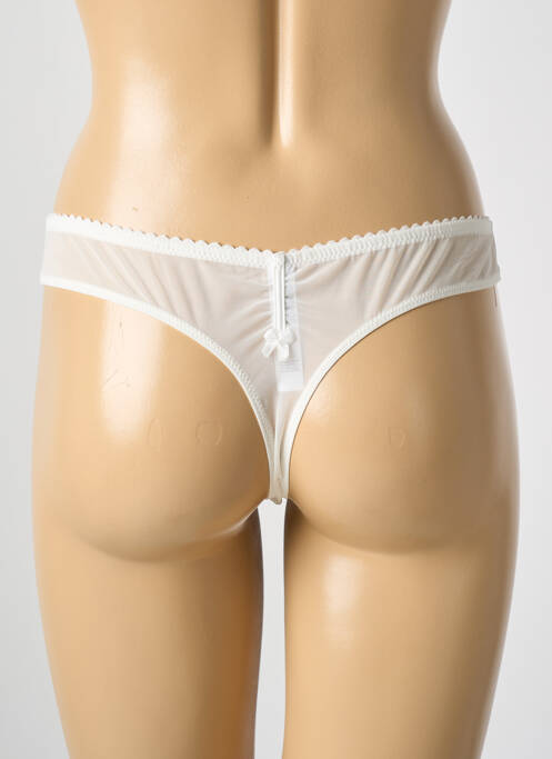 Tanga stretch beige PIEGE femme