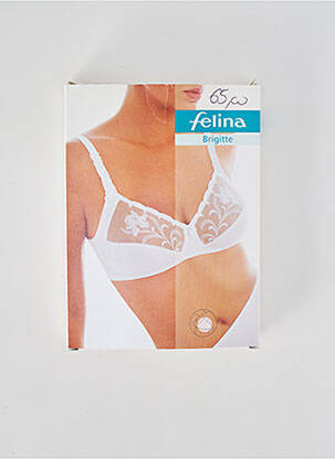Soutien-gorge effet matière satinée haut soutien-gorge emboitant blanc FELINA femme