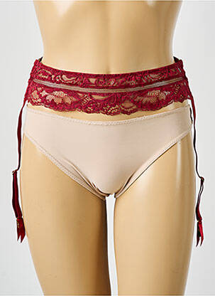 Guêpière/porte-jarretelle légère et transparente rouge ANDRES SARDA femme