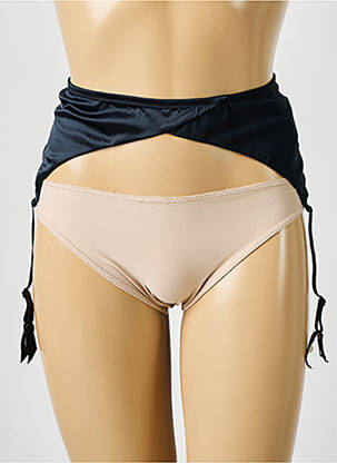 Guêpière/porte-jarretelle effet matière satinée noir ANDRES SARDA femme
