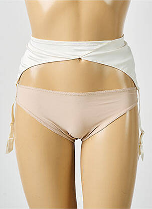 Guêpière/porte-jarretelle effet matière satinée blanc ANDRES SARDA femme