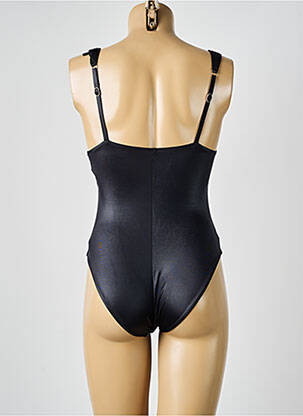 Maillot de bain 1 pièce effet matière satinée haut soutien-gorge moulé noir ANDRES SARDA femme