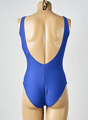 Maillot de bain 1 pièce stretch haut soutien-gorge moulé bleu PALADINI femme