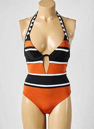 Maillot de bain 1 pièce stretch haut triangles noir ANDRES SARDA femme
