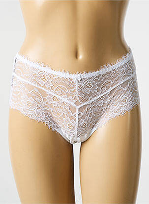 Shorty tissage dentelle blanc AMBRA femme