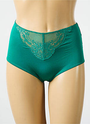 Shorty tissage satiné vert HANRO femme
