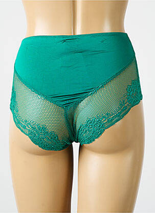 Shorty tissage satiné vert HANRO femme