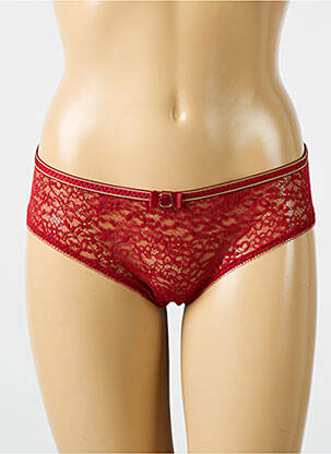 Shorty broderie dentelle de calais rouge EMPREINTE femme