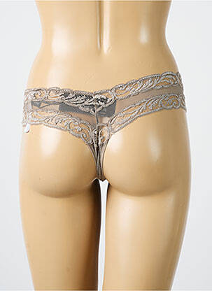 Tanga tissage dentelle marron ANDRES SARDA femme