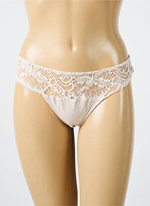 Tanga tissage dentelle beige ANDRES SARDA femme