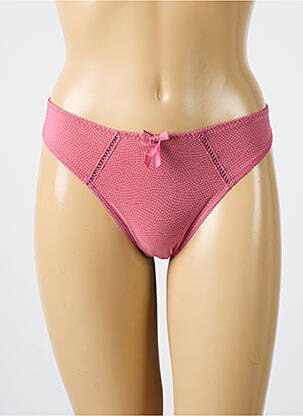 Tanga dentelle rose EMPREINTE femme