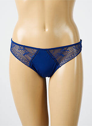 Tanga tissage dentelle bleu LA PERLA femme